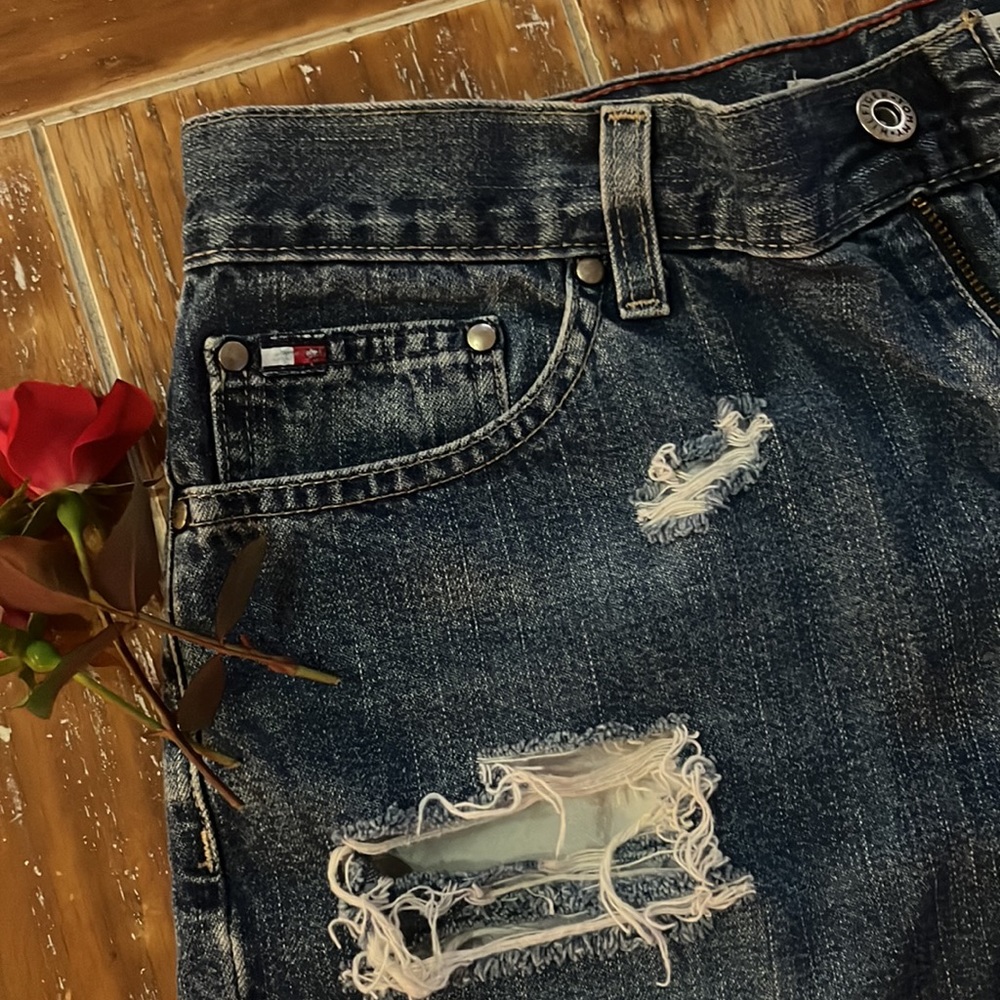 Tommy Hilfiger Ripped Jean Shorts
